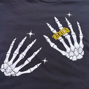 BONITA Black Skeleton Hands Graphic Tee 💀
